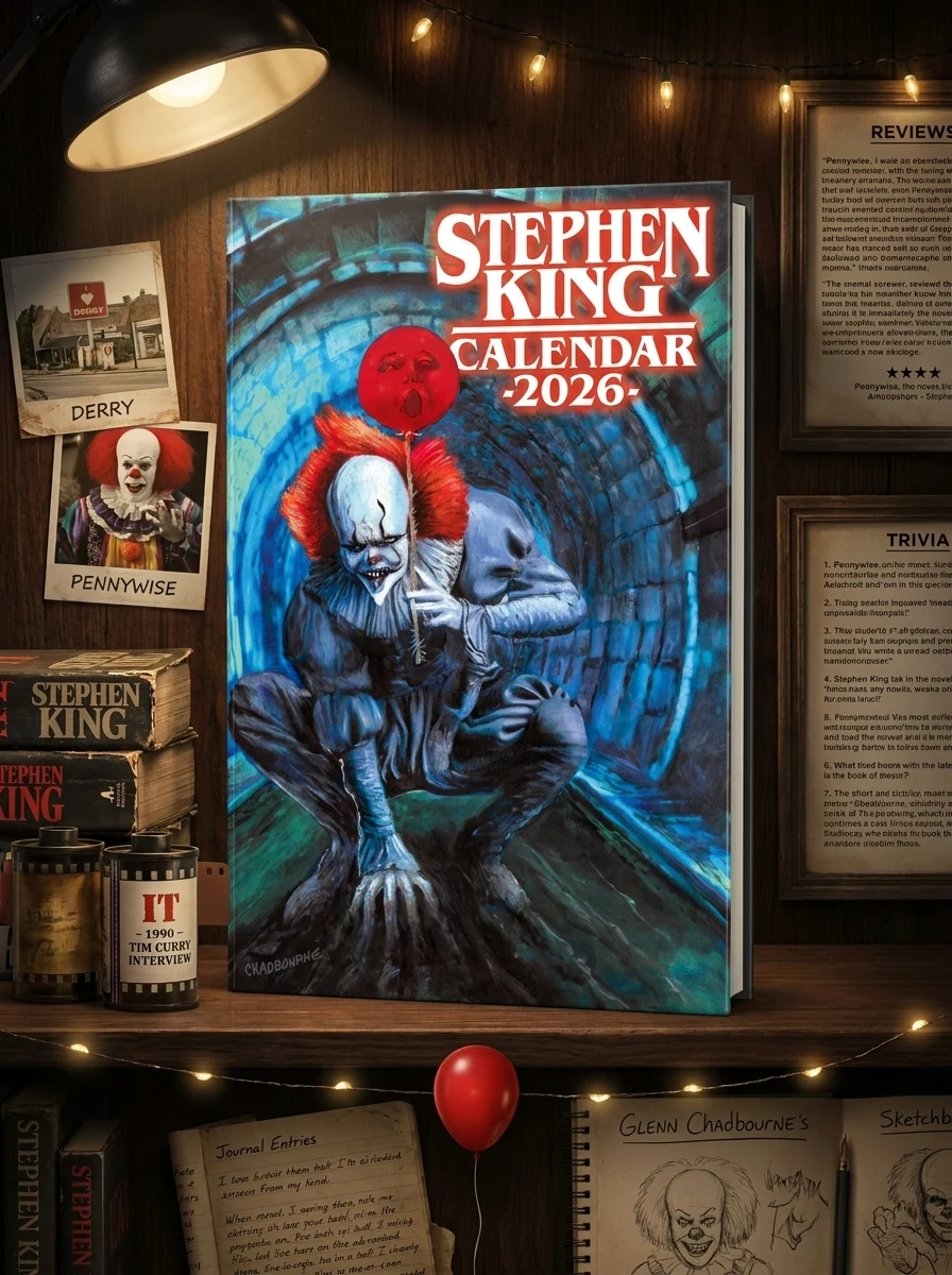 2026 Stephen King Calendar Meet Pennywise: Meeting Stephen King