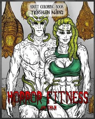 Adult Coloring Book Horror Fitness: Triathlon Aliens — photo 2