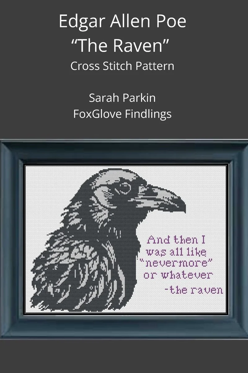 Edgar Allen Poe's "The Raven" Cross Stitch Pattern — photo 2