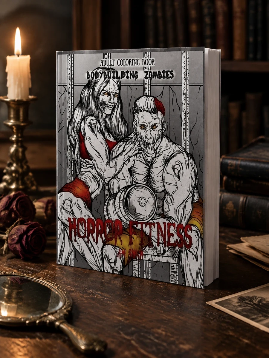 Adult Coloring Book Horror Fitness: Bodybuilding Zombies