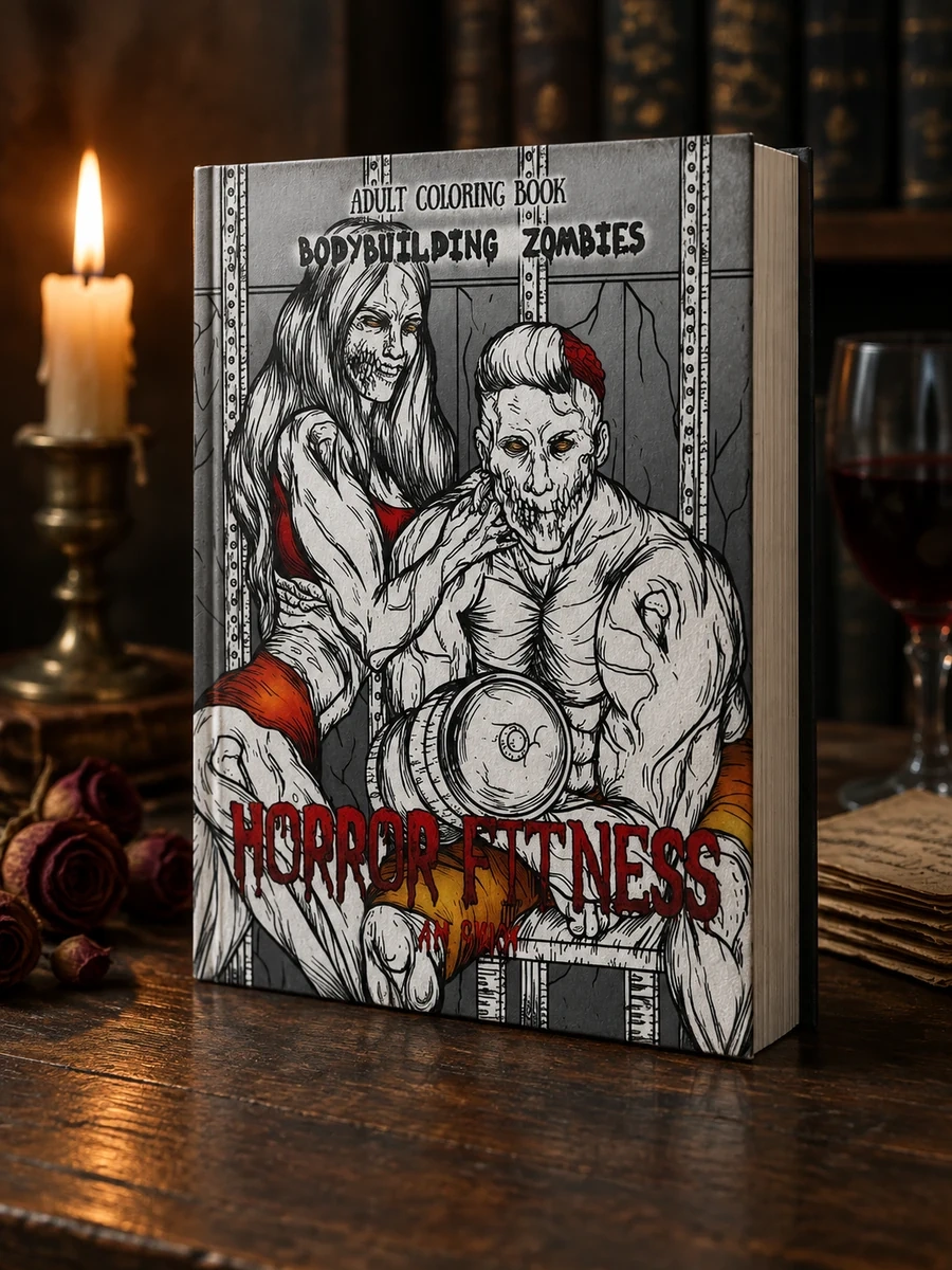 Adult Coloring Book Horror Fitness: Bodybuilding Zombies