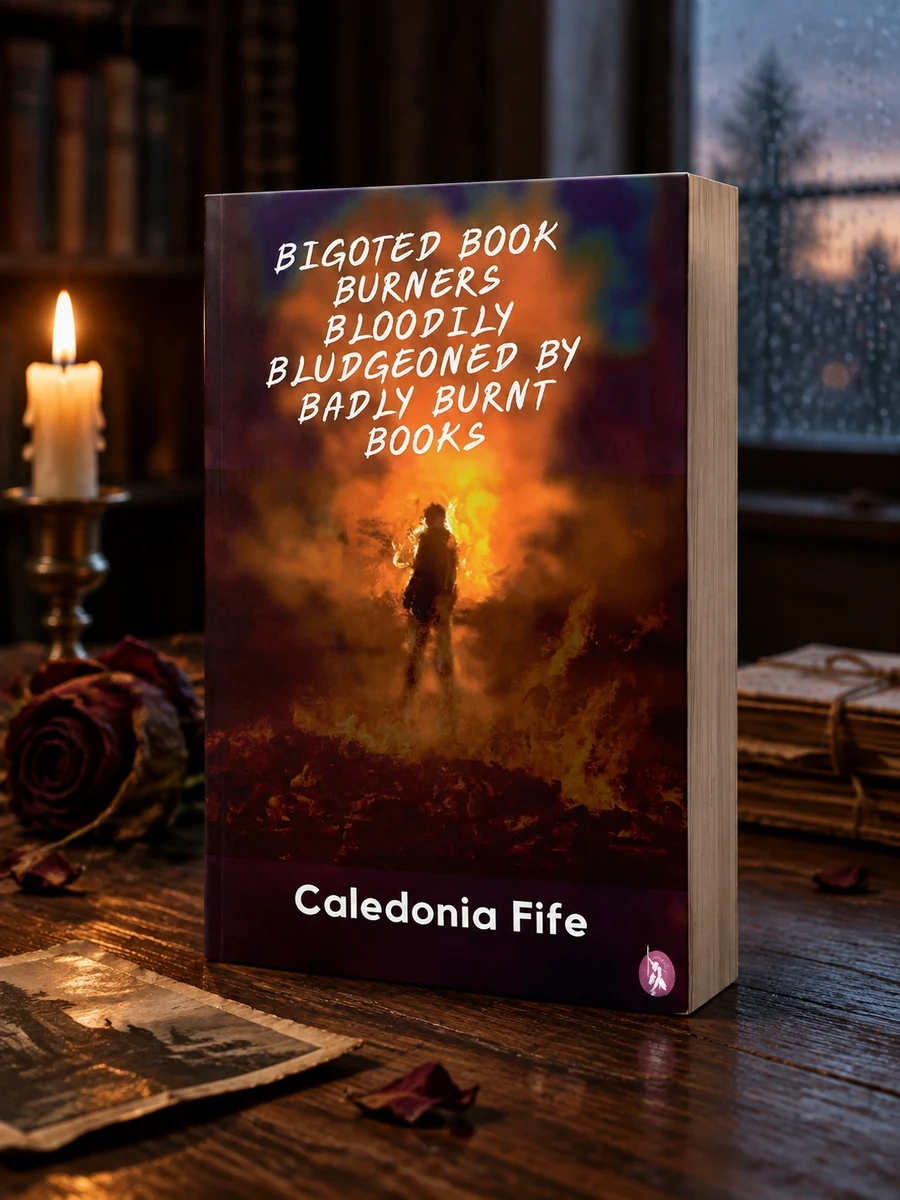 Bigoted Book Burners Bloodily Bludgeoned by Badly Burnt Books