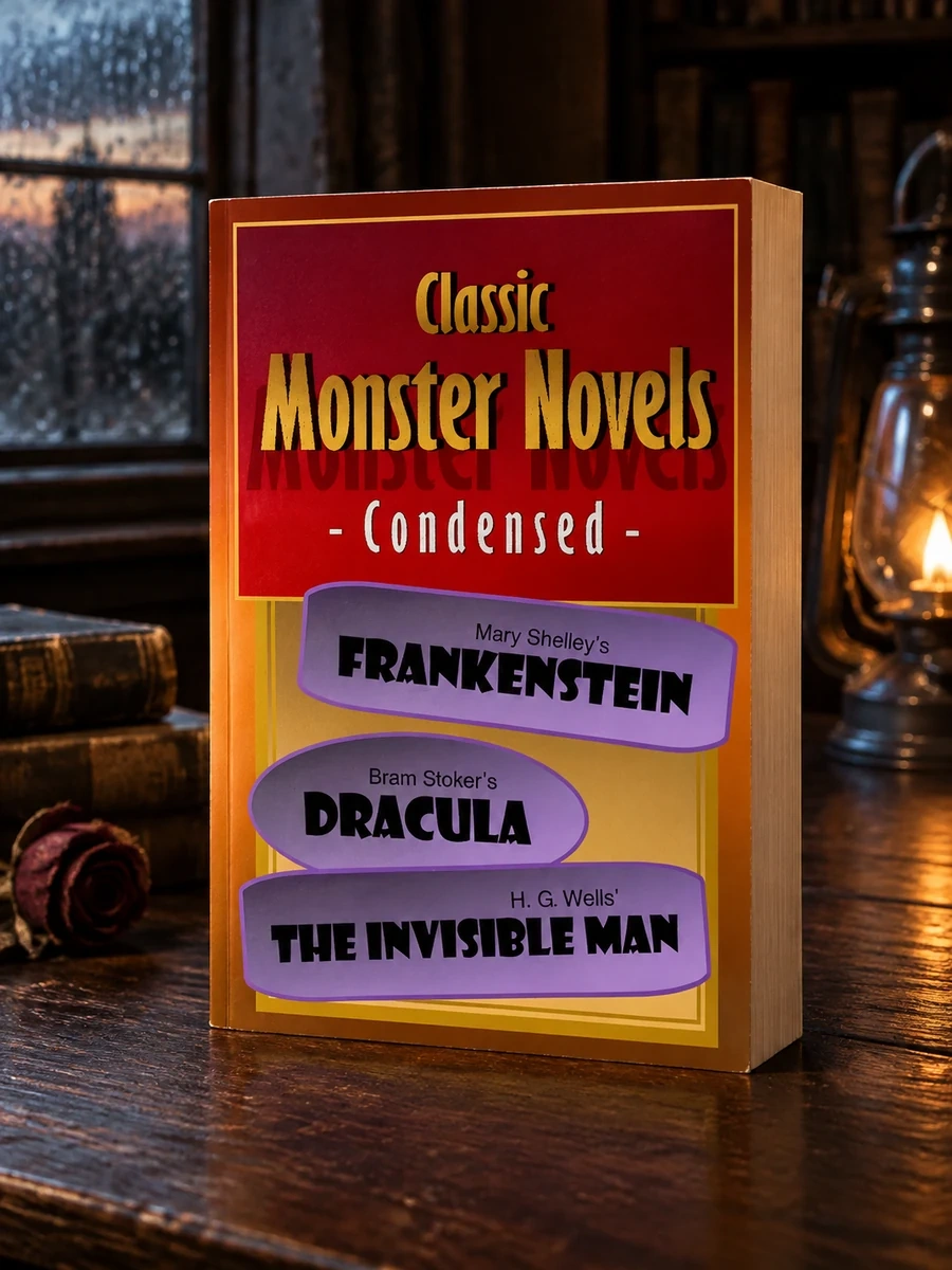 Classic Monster Novels Condensed: Mary Shelley's Frankenstein, Bram Stoker's Dracula, H. G. Wells' The Invisible Man
