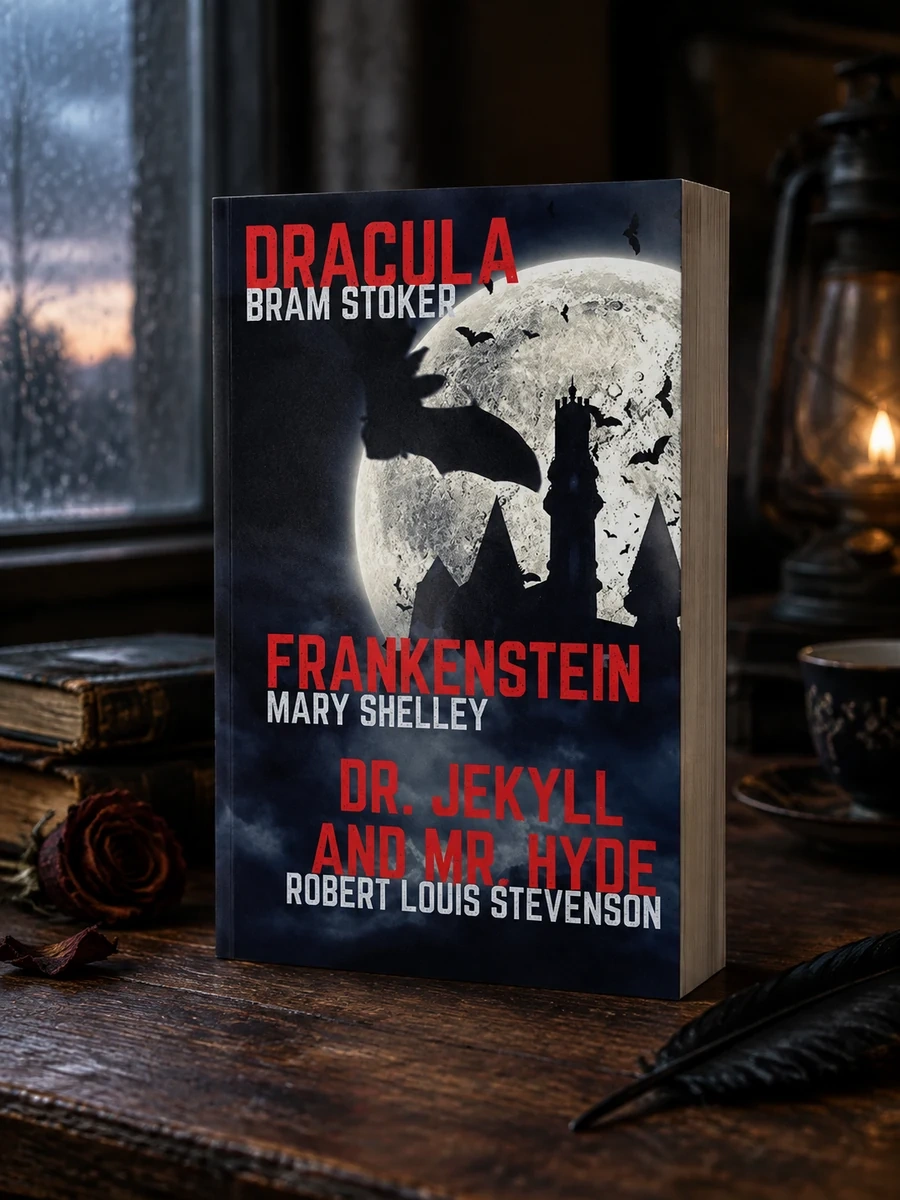 Frankenstein, Dracula, Dr. Jekyll and Mr. Hyde: Three Classics of Horror in one book only