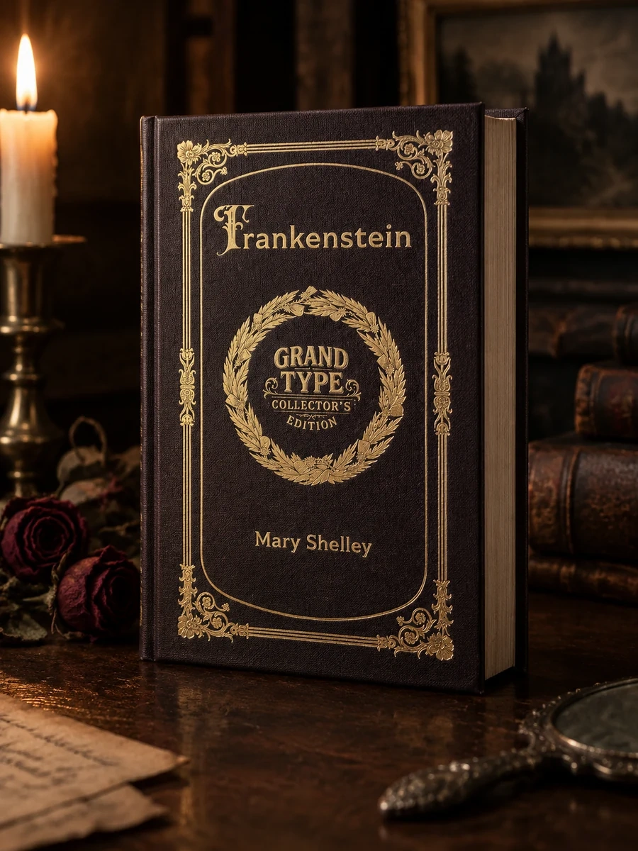 Large Print - Frankenstein - Grand Type Collector's Edition - Matte Hardcover with Dust Jacket