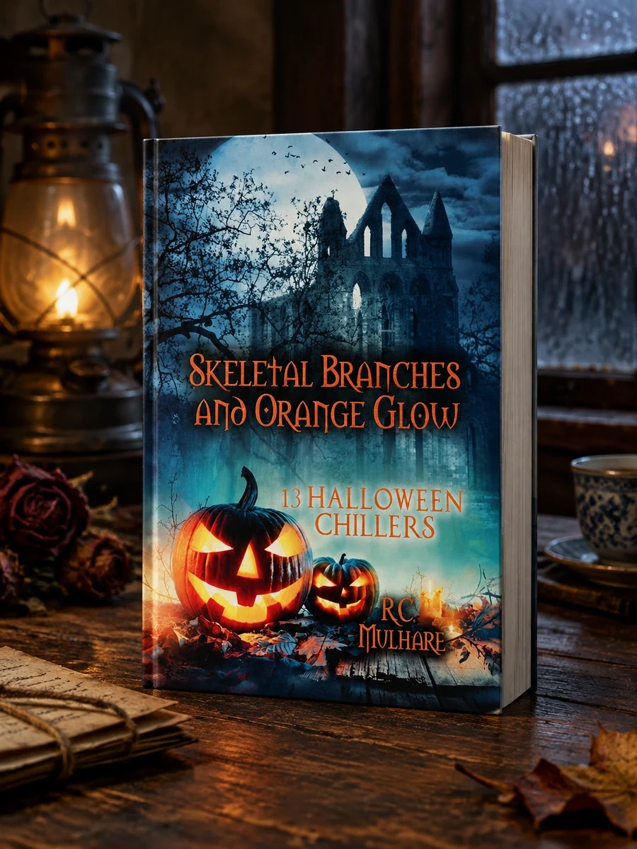 Skeletal Branches and Orange Glow