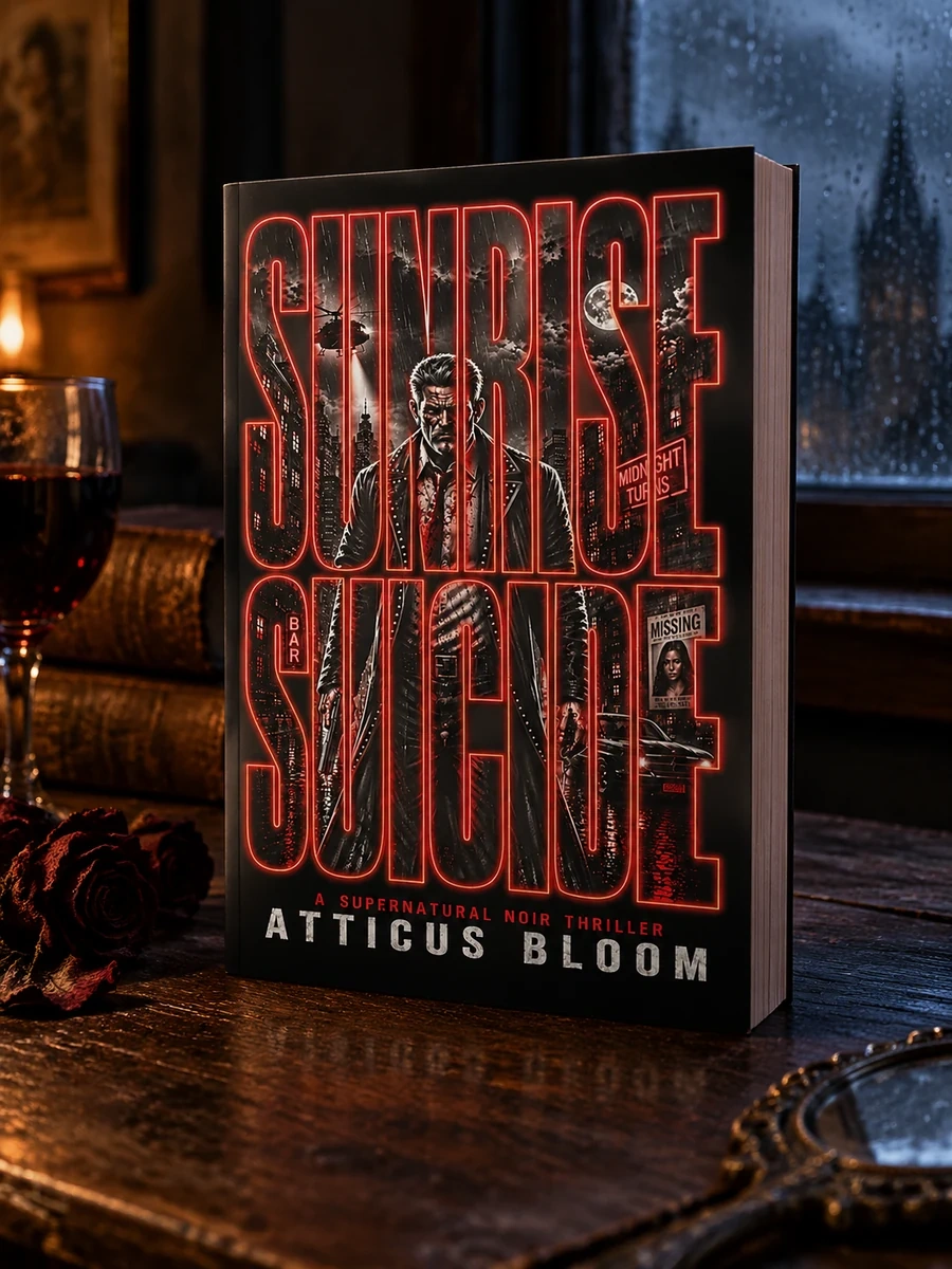 Sunrise Suicide: An anti-hero Detective, a Monk turned vampire hunter, a cult motorcycle club, and a sunrise thats unforgiving.