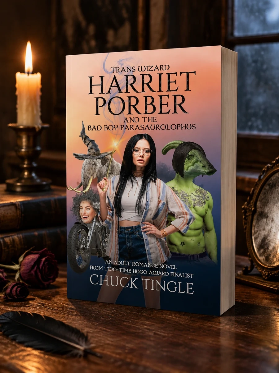 Trans Wizard Harriet Porber And The Bad Boy Parasaurolophus: An Adult Romance Novel