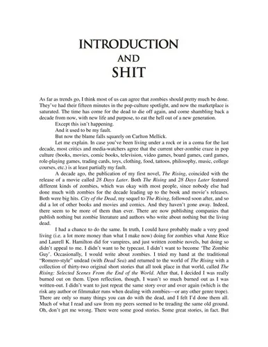 Zombies and Shit — Horror Fiction